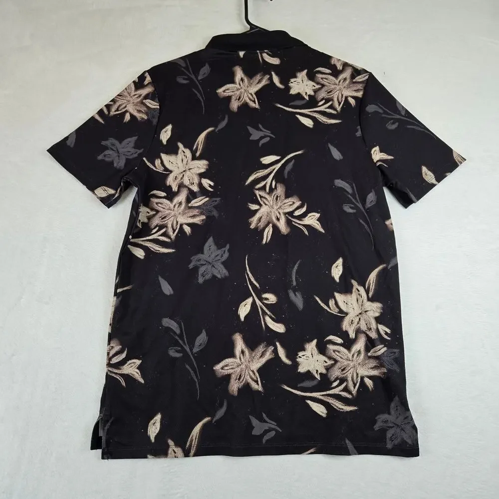 All in Motion Polo Shirt Mens Moisture Wicking Floral Golf Shirt Small 0611 - Picture 3 of 10